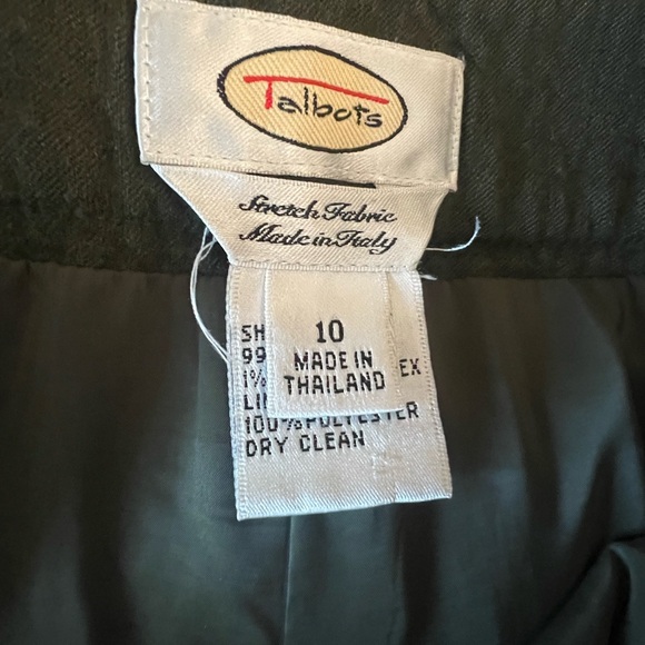 Talbots Forest Green Wool Stretch Made in Italy Trousers Women's Size 10 - Picture 4 of 5